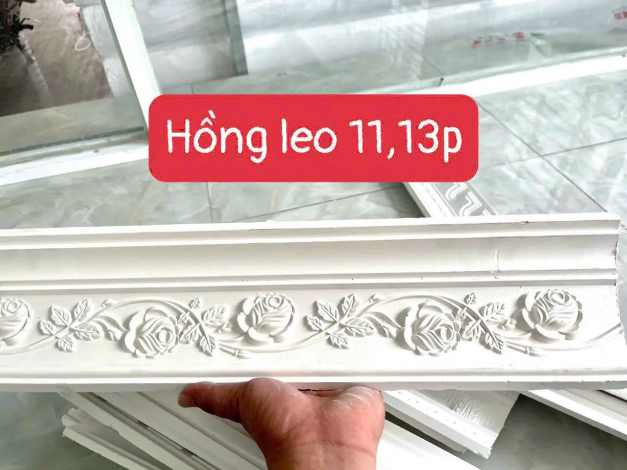 Phào Hồng Leo Thạch Cao 11P, 13P